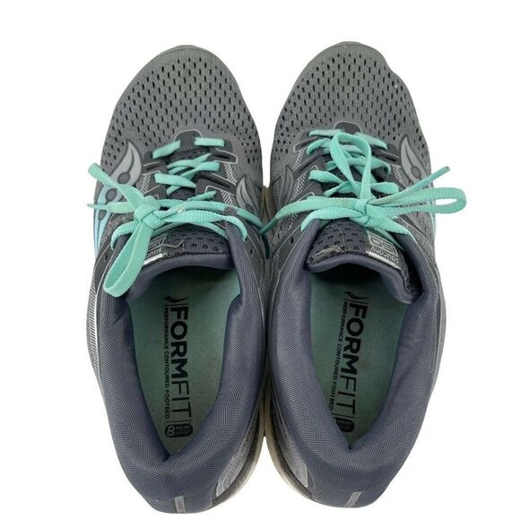 Saucony Triumph ISO Series Sneakers Running Shoes Gray Teal Womens Size 11.5 - Picture 7 of 11